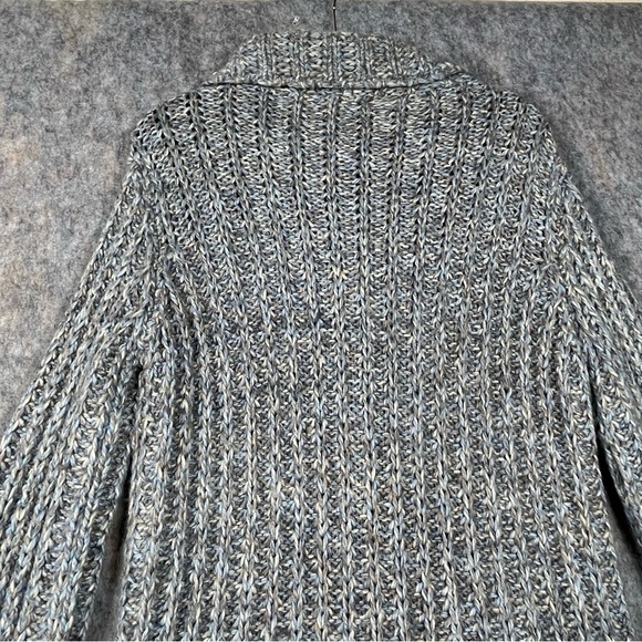 Free People Wool Blend Knitted Chunky Boxy Cozy Long Cardigan Sweater - M - Picture 13 of 16